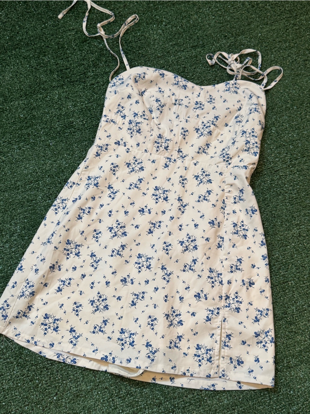 Beverly Floral Sundress with Blue Flower